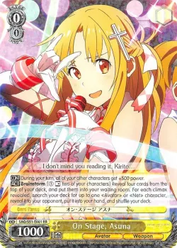 On Stage, Asuna #SAO/S51-E001 · Weiss Schwarz