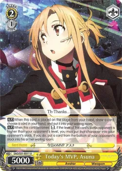 Today's MVP, Asuna #SAO/S51-E011 · Weiss Schwarz