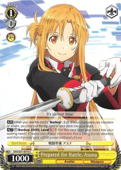 Prepared for Battle, Asuna #SAO/S51-E016 · Weiss Schwarz