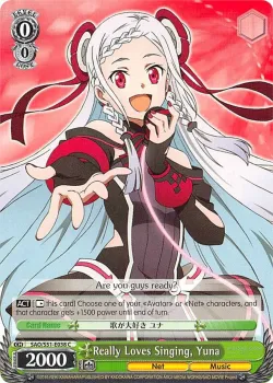 Really Loves Singing, Yuna #SAO/S51-E038 · Weiss Schwarz