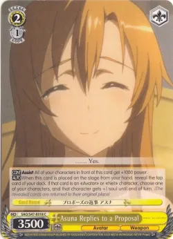 Asuna Replies to a Proposal #SAO/S47-E018 · Weiss Schwarz