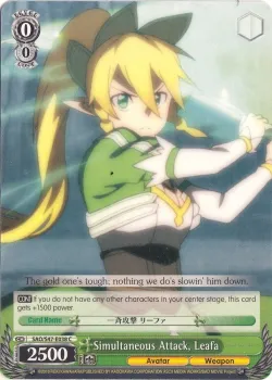 Simultaneous Attack, Leafa #SAO/S47-E038 · Weiss Schwarz