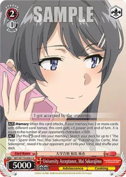 University Acceptance, Mai Sakurajima 「SBY/W114-E061」「EN」