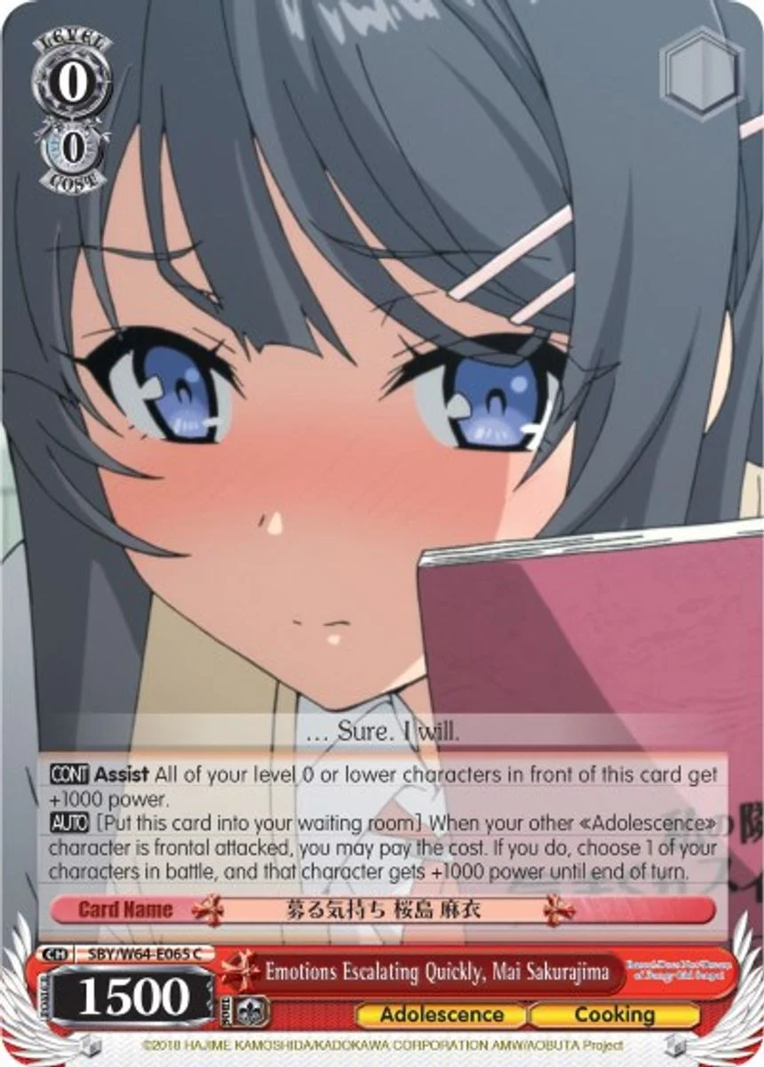 Emotions Escalating Quickly, Mai Sakurajima 「SBY/W64-E065」「EN」