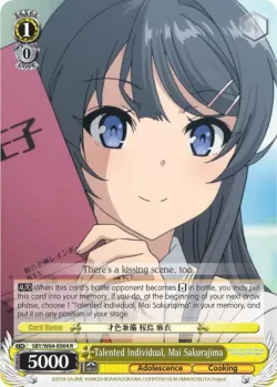 Talented Individual, Mai Sakurajima #SBY/W64-E004 · Weiss Schwarz