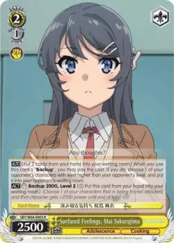 Surfaced Feelings, Mai Sakurajima #SBY/W64-E005 · Weiss Schwarz