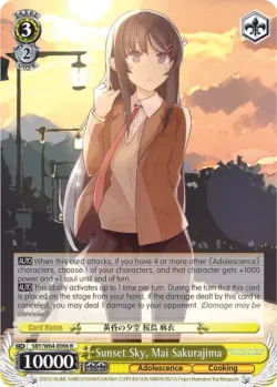 Sunset Sky, Mai Sakurajima #SBY/W64-E006 · Weiss Schwarz