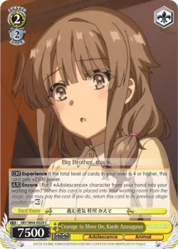 Courage to Move On, Kaede Azusagawa #SBY/W64-E020 · Weiss Schwarz