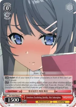 Emotions Escalating Quickly, Mai Sakurajima 「SBY/W64-E065」「EN」