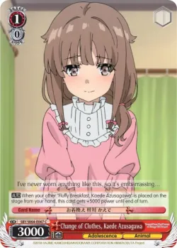 Change of Clothes, Kaede Azusagawa 「SBY/W64-E067」「EN」