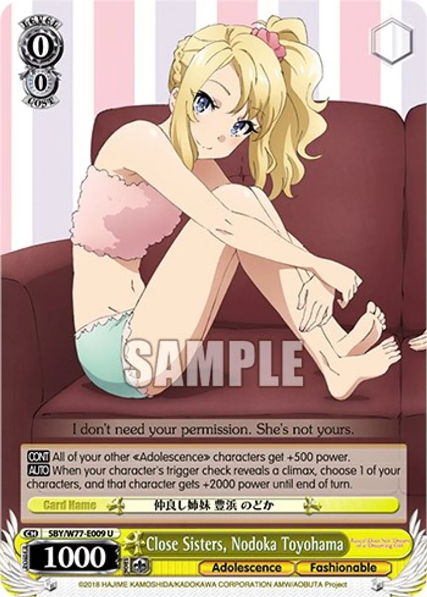 Close Sisters, Nodoka Toyohama 「SBY/W77-E009」「EN」