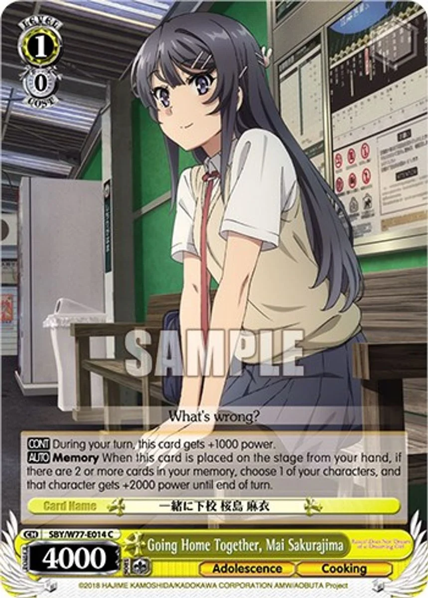 Going Home Together, Mai Sakurajima 「SBY/W77-E014」「EN」