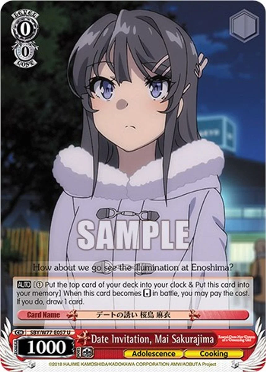 Date Invitation, Mai Sakurajima 「SBY/W77-E057」「EN」