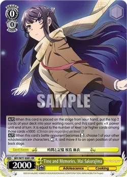 Time and Memories, Mai Sakurajima #SBY/W77-E001 · Weiss Schwarz