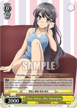 Close Sisters, Mai Sakurajima #SBY/W77-E010 · Weiss Schwarz