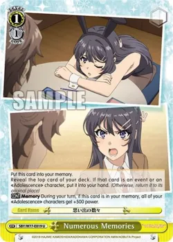 Numerous Memories #SBY/W77-E019 · Weiss Schwarz