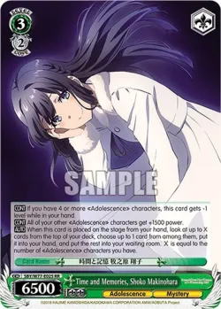 Time and Memories, Shoko Makinohara #SBY/W77-E025 · Weiss Schwarz