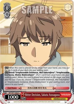 Bitter Decision, Sakuta Azusagawa 「SBY/W77-E062」「EN」