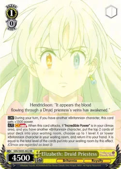 Elizabeth: Druid Priestess #SDS/SX03-002 · Weiss Schwarz