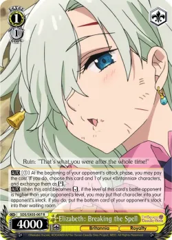 Elizabeth: Breaking the Spell #SDS/SX03-007 · Weiss Schwarz