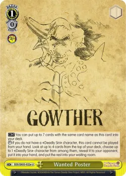 Wanted Poster #SDS/SX03-022e · Weiss Schwarz