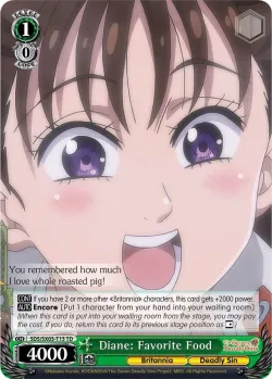 Diane: Favorite Food 「SDS/SX03-T15」「EN」