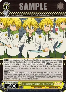 Meliodas: Wielder of Lostvayne #SDS/SX05-003 · Weiss Schwarz