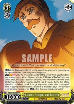 Escanor: Arrogant and Powerful #SDS/SX05-004 · Weiss Schwarz