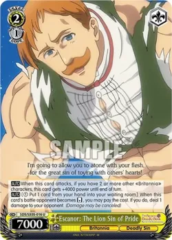 Escanor: The Lion Sin of Pride #SDS/SX05-016 · Weiss Schwarz