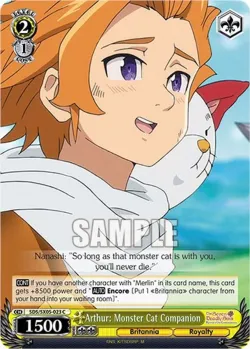 Arthur: Monster Cat Companion #SDS/SX05-023 · Weiss Schwarz