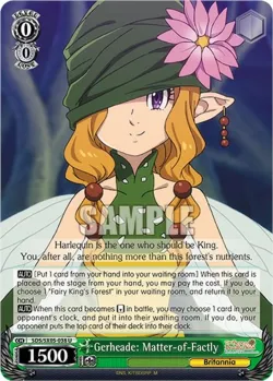 Gerheade: Matter-of-Factly #SDS/SX05-038 · Weiss Schwarz