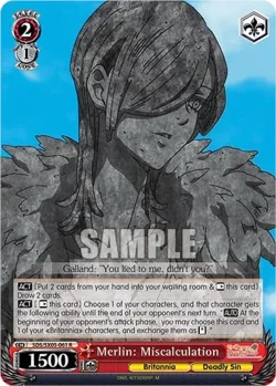 Merlin: Miscalculation #SDS/SX05-061 · Weiss Schwarz