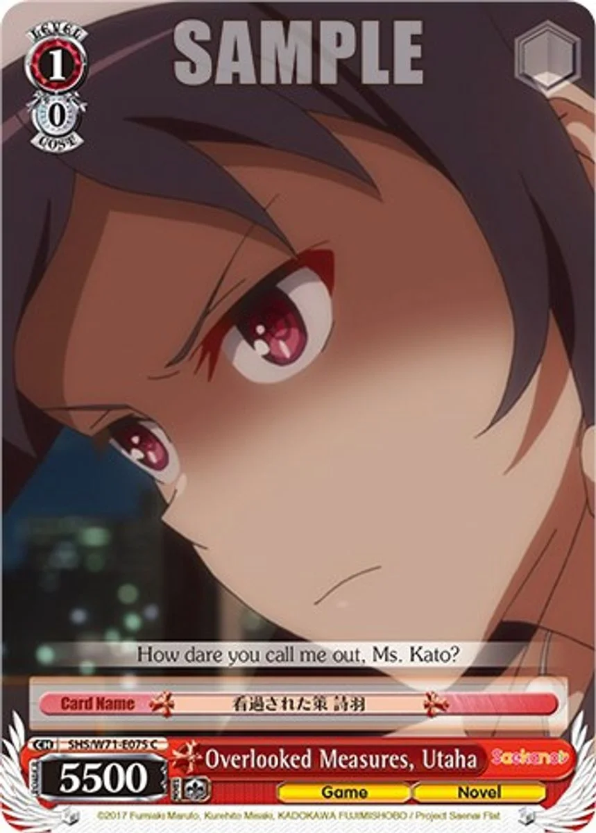 Overlooked Measures, Utaha 「SHS/W71-E075」「EN」