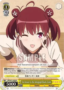 An Answer to the Autograph Board, Izumi #SHS/W71-E006 · Weiss Schwarz