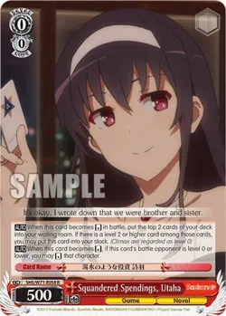 Squandered Spendings, Utaha 「SHS/W71-E058」「EN」