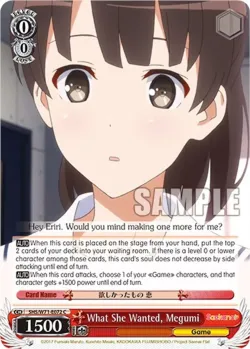 What She Wanted, Megumi 「SHS/W71-E072」「EN」