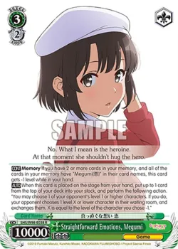 Straightforward Emotions, Megumi #SHS/W98-E038 · Weiss Schwarz