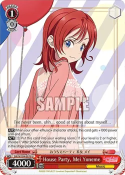 House Party, Mei Yoneme #SIP/W109-E070 · Weiss Schwarz