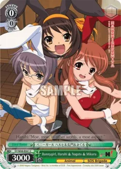 Bunnygirl, Haruhi & Nagato & Mikuru #SY/W08-E041 · Weiss Schwarz