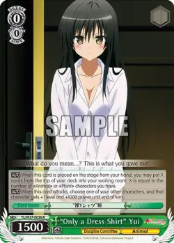 “Only a Dress Shirt” Yui #TL/W37-E036 · Weiss Schwarz