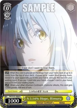 A 3.14% Hope, Rimuru #TSK/S101-E004 · Weiss Schwarz