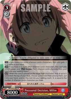 Pressured Decision, Milim #TSK/S101-E053 · Weiss Schwarz