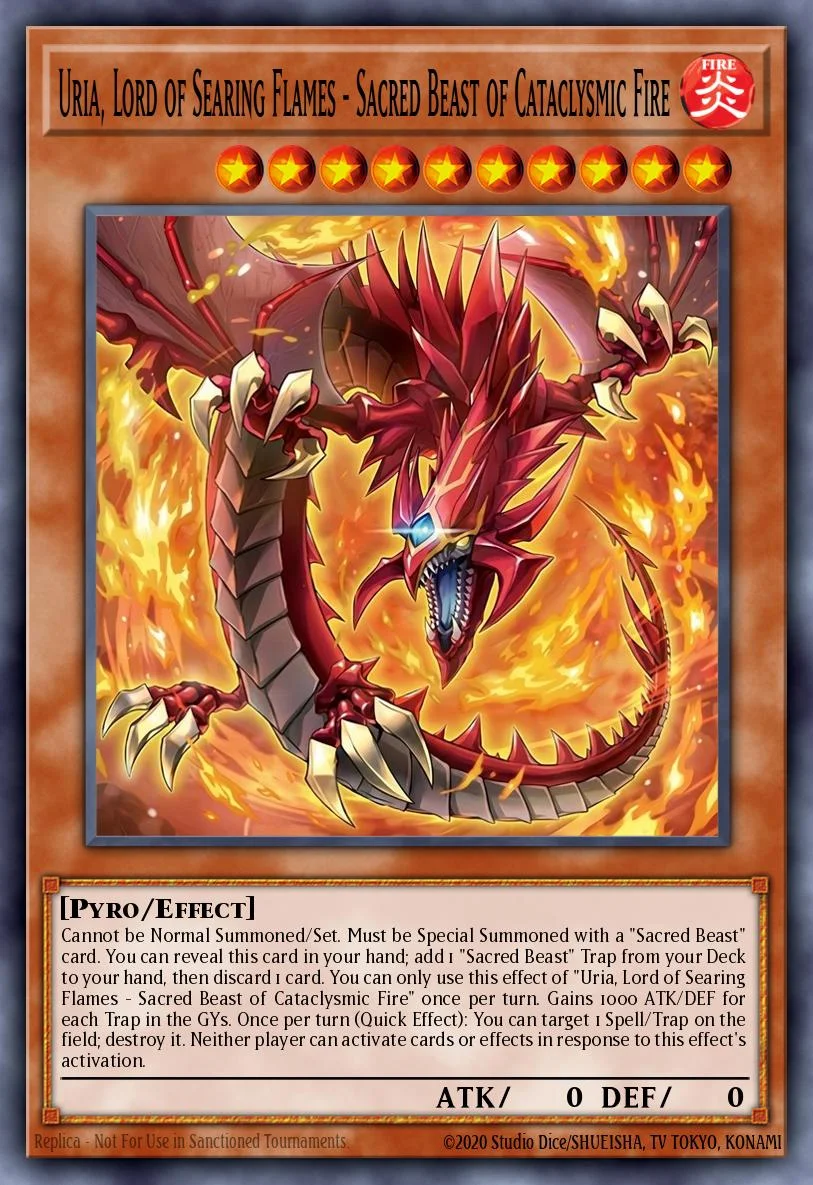 Uria, Lord of Searing Flames - Sacred Beast of Cataclysmic Fire 「EN」