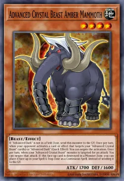 Advanced Crystal Beast Amber Mammoth #EN014 · Yu-Gi-Oh!