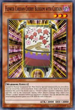 Flower Cardian Cherry Blossom with Curtain #EN012 · Yu-Gi-Oh!