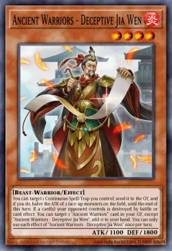 Ancient Warriors - Deceptive Jia Wen #EN022 · Yu-Gi-Oh!
